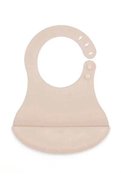 Babyjem Mini Silikon Önlük Ekru