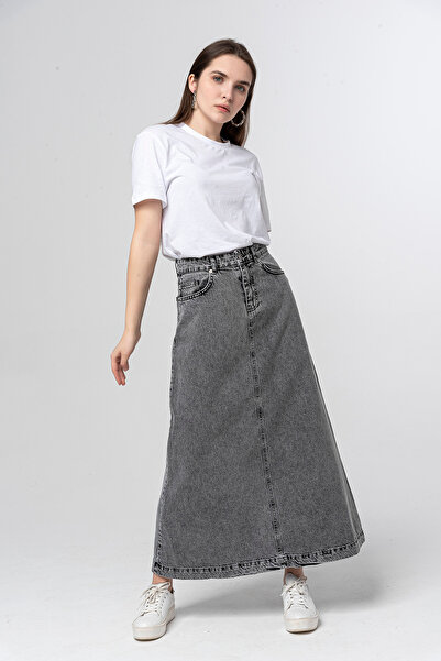 DeMim Gray Denim Skirt