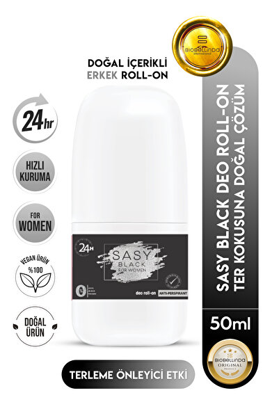 BioBellinda Sasy Black Antiperspirant Deo Doğal Içerikli Kadın Roll On 50 ml