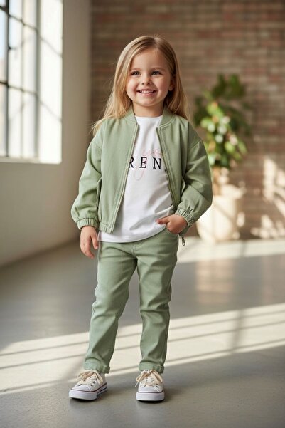 Minigimin Cicileri Cicileri trend Štampano gabardin jakna za devojčice - set ...