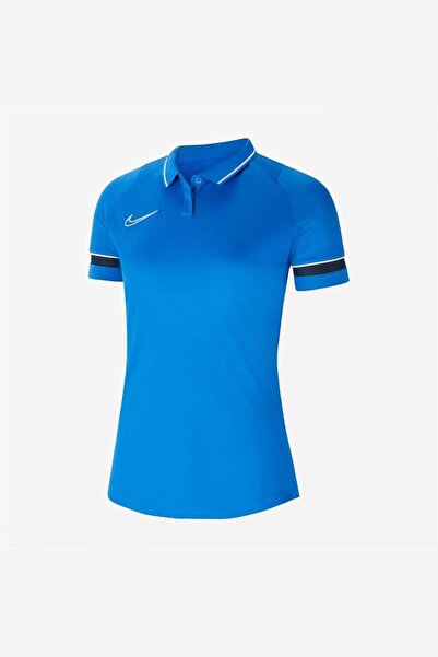 Nike W Academy 21 Polo CV2673-463 Синя дамска тениска с поло яка