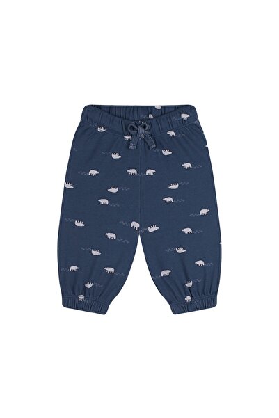 Antebies Organik, Lacivert Kutup Ayısı Desenli Beli Lastikli Bağcıklı Erkek B...