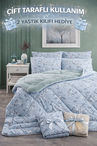 SUVAY Double Welsoft Quilt |   2 Pillowcases with Gift, Double Sided - Ethnic...