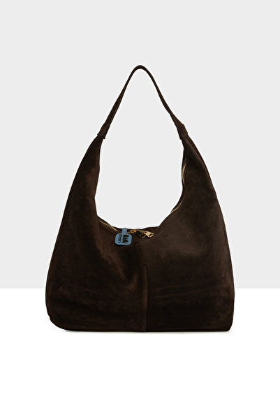Bagmori Brown Women's Genuine Suede Leather Large Casual Bag M000008714