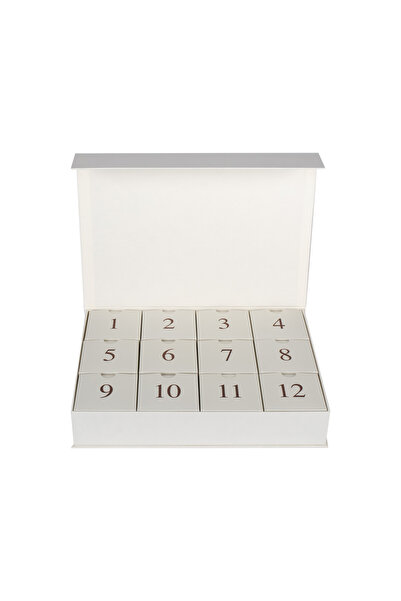 BALEZA 12 li Mıknatıslı Boş Advent Calendar Kutusu - Beyaz / 12’li Hediye Kutusu