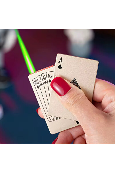 hızıroğulları Poker Tasarım jet Alev Oyun Kartı Rüzgar Geçirmez Gold