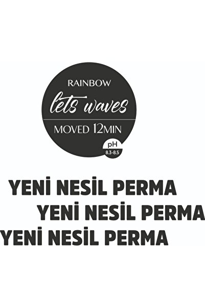 LETS WAWES Rainbow Yeni Nesil Perma (Kadın-Erkek Salonlarına Özel) Kuafor 5'l...