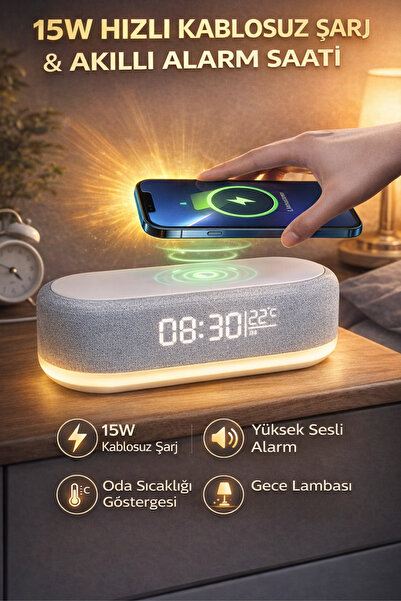 Arfseb Dekoratif RGB LED Aydınlatmalı Dijital Saat - Sıcaklık ve Tarih Göster...