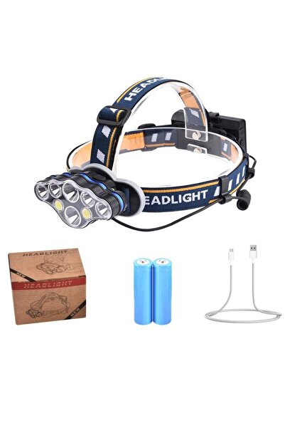 Skygo PS-888 Güçlü USB Şarj Edilebilir Profesyonel 8 Modlu 6000 Lümen 8 LED S...