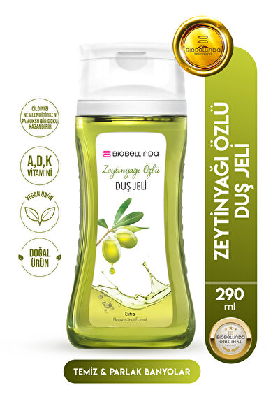 BioBellinda Doğal Bitki Özleriyle Duş Jeli Zeytinyağı Özlü 290 Ml