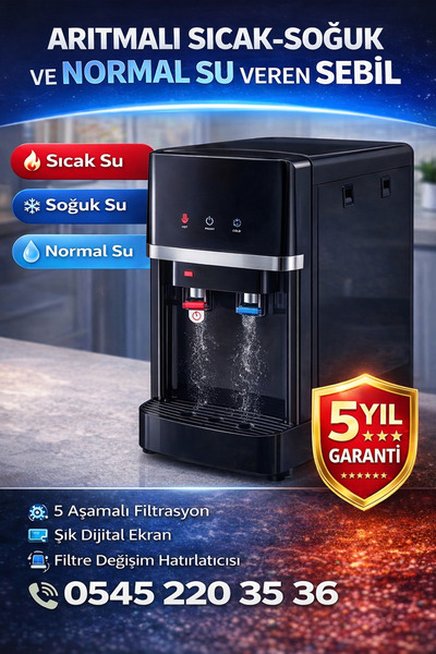 blusky Son Adet Arıtmalı Sebil Tezgah Üstü Sıcak-soğuk-normal Su Ayarı (İSTAN...