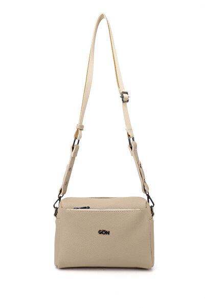 GÖNDERİ(R) Γυναικεία τσάντα ώμου σε μπεζ μακρύ λουράκι