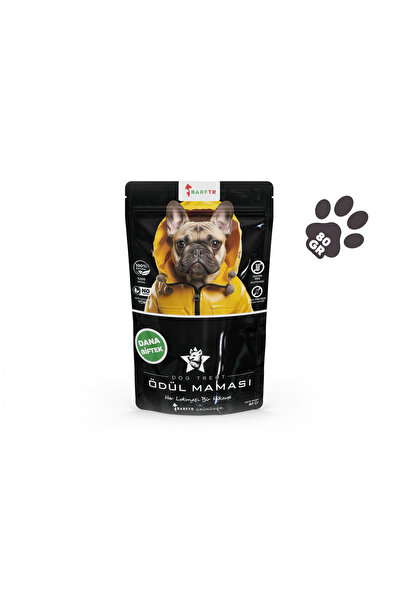 BARFTR Dana Biftek Parçaları Eğitim Ödül Maması 80 GRAM Köpekler İçin