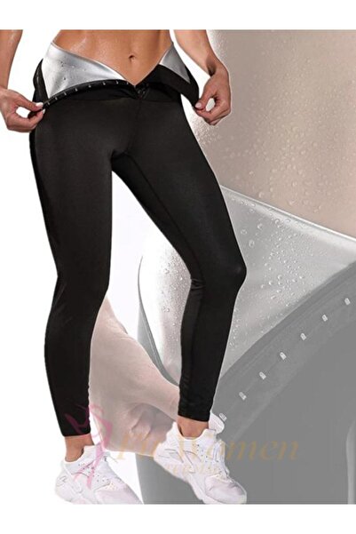 FİT WOMEN Agraflı Termal Sauna Tayt 4409