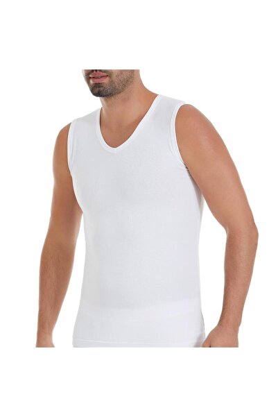 YILDIZ Yildiz380 modal v neck zero sleeve tank top white