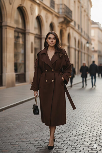 Luma Decor Brown Lined Cashmere Coat