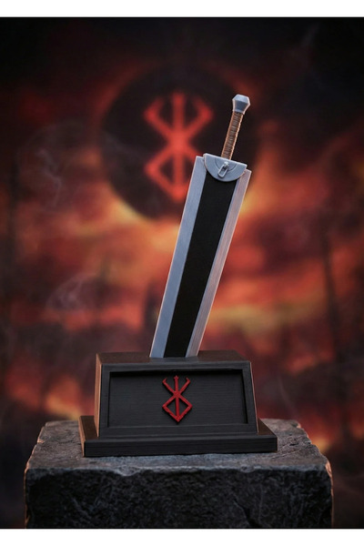 Anka Atolye Berserk Guts Dragon Slayer Kılıcı Minyatür Figürü (23cm) - 3D Bas...
