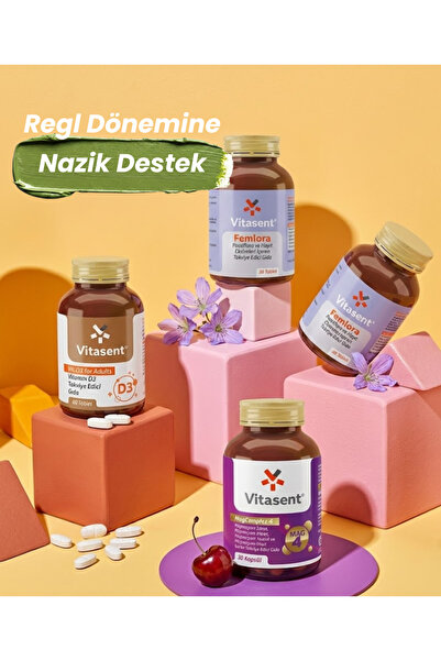 VİTASENT 3'lü – Femlora, MagComplex 4 ve Vitamin D3 1000 IU