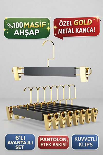 Onouqo Wooden Hangers with Pegs for Pants, Skirts, Clothes Hangers, 1St Quali...