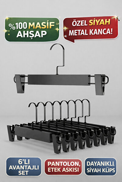 Onouqo Wooden Hangers with Pegs for Pants, Skirts, Clothes Hangers, 1St Quali...