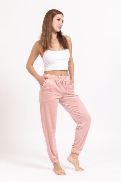 Pemilo Pantaloni de damă din catifea cu 503 buzunare