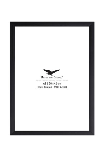 Raven Art Studio Ermitaj A3 Ebat 30cm x 42cm Siyah Resim Fotoğraf Belge Poste...