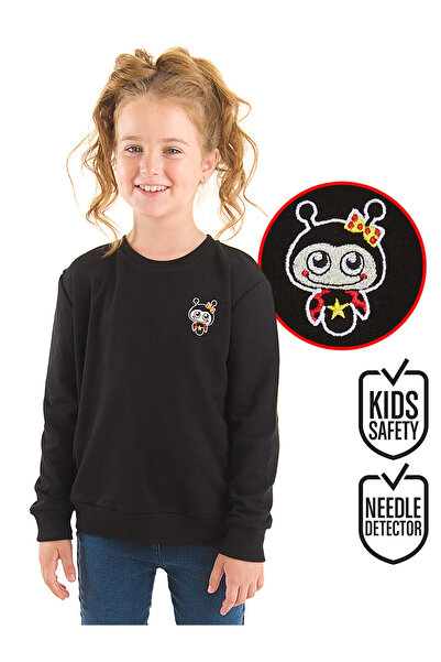 Denokids سويت شيرت أسود للفتيات من Ladybug