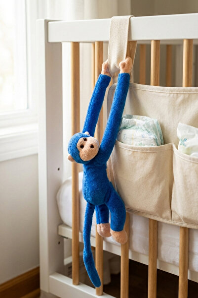 Kartoy Elleri Yapışan Oyun Ve Uyku Arkadaşı Peluş Maymun Oyuncak Sarılan Maym...