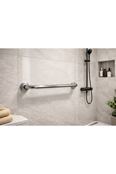 OTOBİR Pasus Paslanmaz Engelli Tutunma Barı Tutamağı 64cm Wc Banyo Küvet