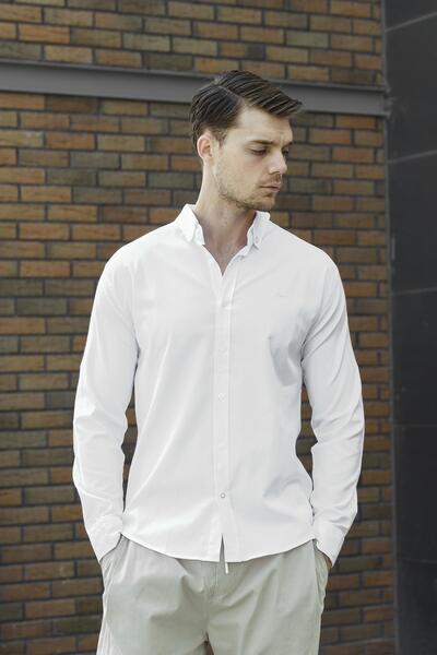 Oksit Abram Oxford Extra Slim Fit Men's Shirt