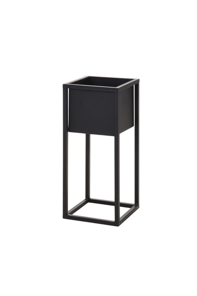 BM GİFT DESİGN Ghiveci metalic negru pentru flori 50 cm