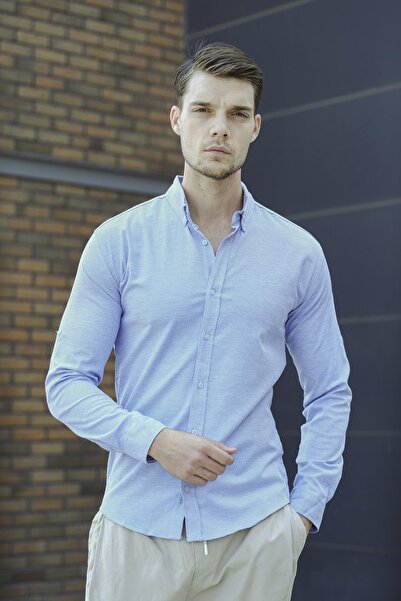 Oksit Cămașă pentru bărbați Abram Oxford Extra Slim Fit