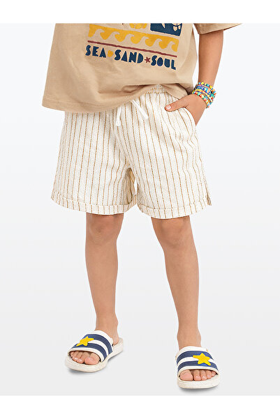 Denokids Boys' Shorts Linen Look Woven Fabric Summer Shorts