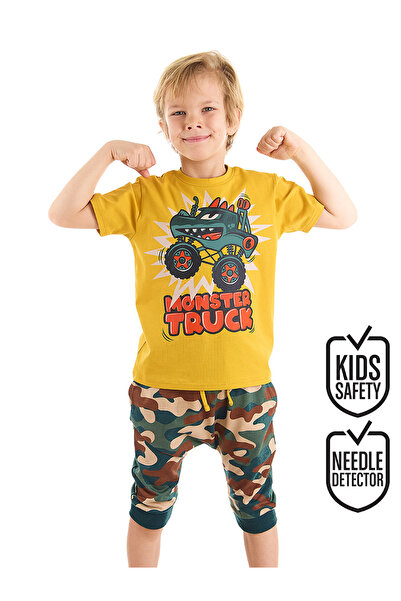 Denokids Set pantaloni scurți capri tricou pentru băiat Monster Truck