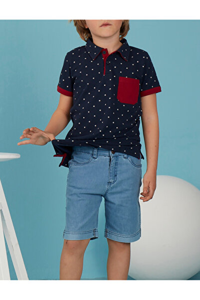 Ollie&Olla Light Blue Washed Boys' Denim Shorts