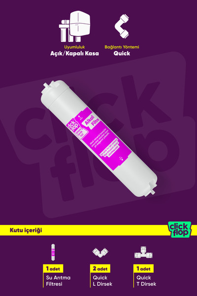 Alkali Su Arıtma Filtresi, Kapalı/Açık Kasa Cihazlar ile Uyumlu