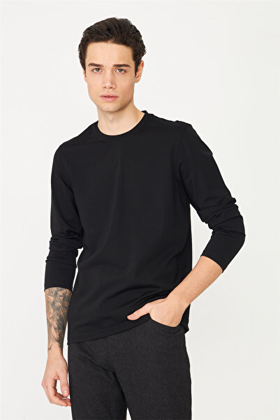 White Stone White Stone 2025-Y 3024 Basic Long T-Shirt Black