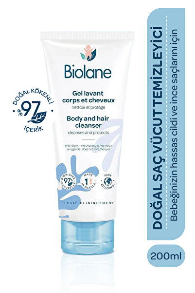 Biolane %97 Doğal İçerikli Sabunsuz Yenidoğan Saç ve Vücut Şampuanı (200ml)
