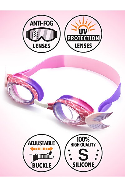 Denokids Girl's Swimming Goggles Anti-Fog Mermaid
