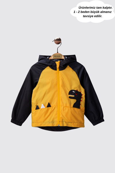 Verscon Boy's Hooded Zipper Closure Waterproof Raincoat