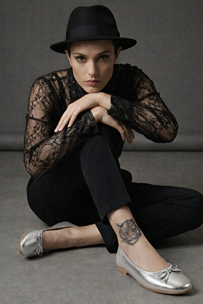 Behtah Kundura Women's Bowknot Ballerina Office Shoes Home Ballerinas