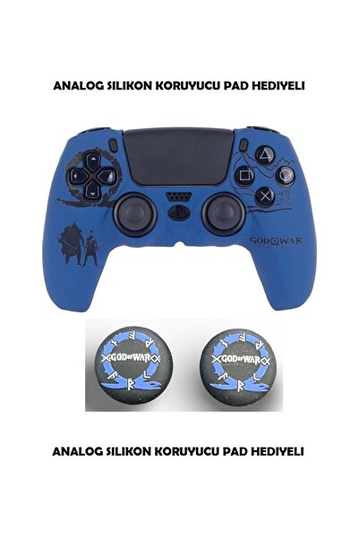 DeadSkull PS5 Dualsense Gad of war Koruyucu Silikon Kılıf + Analog silikon Ko...