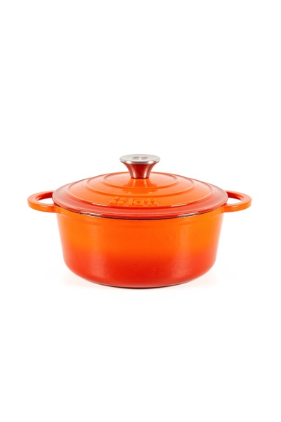 Lätt Home Ceaun din fontă emailată 2,8 l, Lätt Home, tip oală olandeză, cu ca...