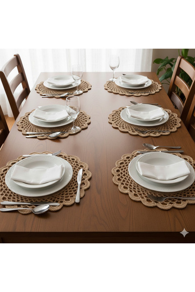 Home EL ÖRGÜSÜ 6 LI POLYESTER MAKROME SUPLA