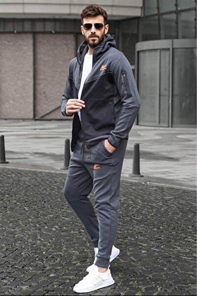 Madmext Smoked Zippered Men's Tracksuit Set 5697