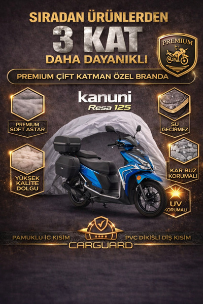 CarGuard Kanuni Resa 125 Motorcycle Cover with Tarpaulin - Compatible with Re...