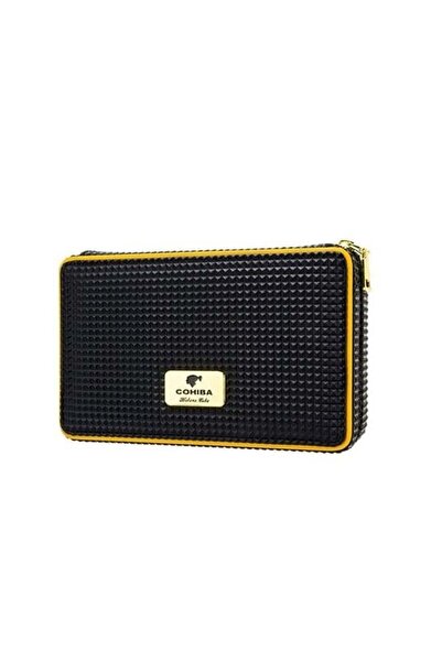 COHİBA COHIBA DERİ-SİLİKON SEYAHAT HUMİDOR BLACK XJ-T117-BK