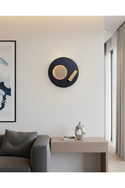 Özcan Aydınlatma 3008-19 Krater Okuma Lambalı Aplik Siyah