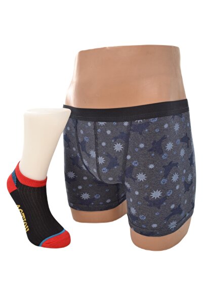 Flora Boy's Combed Boxer Cotton Socks Combination Set