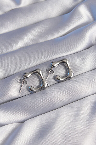 Skygo 316L Steel Silver Color Minimal Bubble Earrings - Tj-Bkp9042